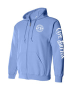 Born and Raised CB Left Chest and Sleeve Zip Hoodie - Unisex