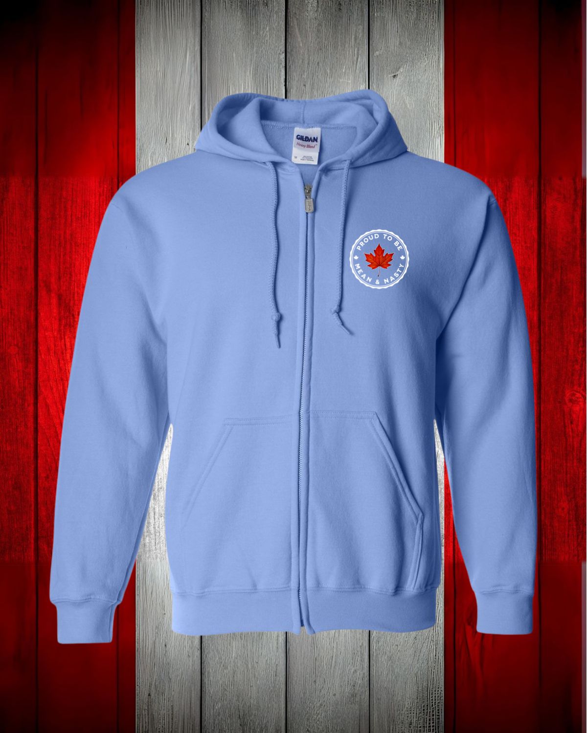 Proud to be Mean and Nasty Leaf Zip Hoodie
