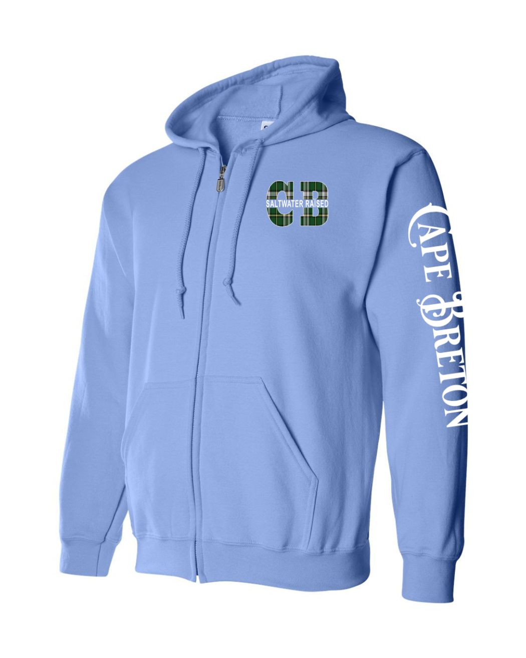 CB Saltwater Raised Left Chest and Sleeve Zip Hoodie - Unisex