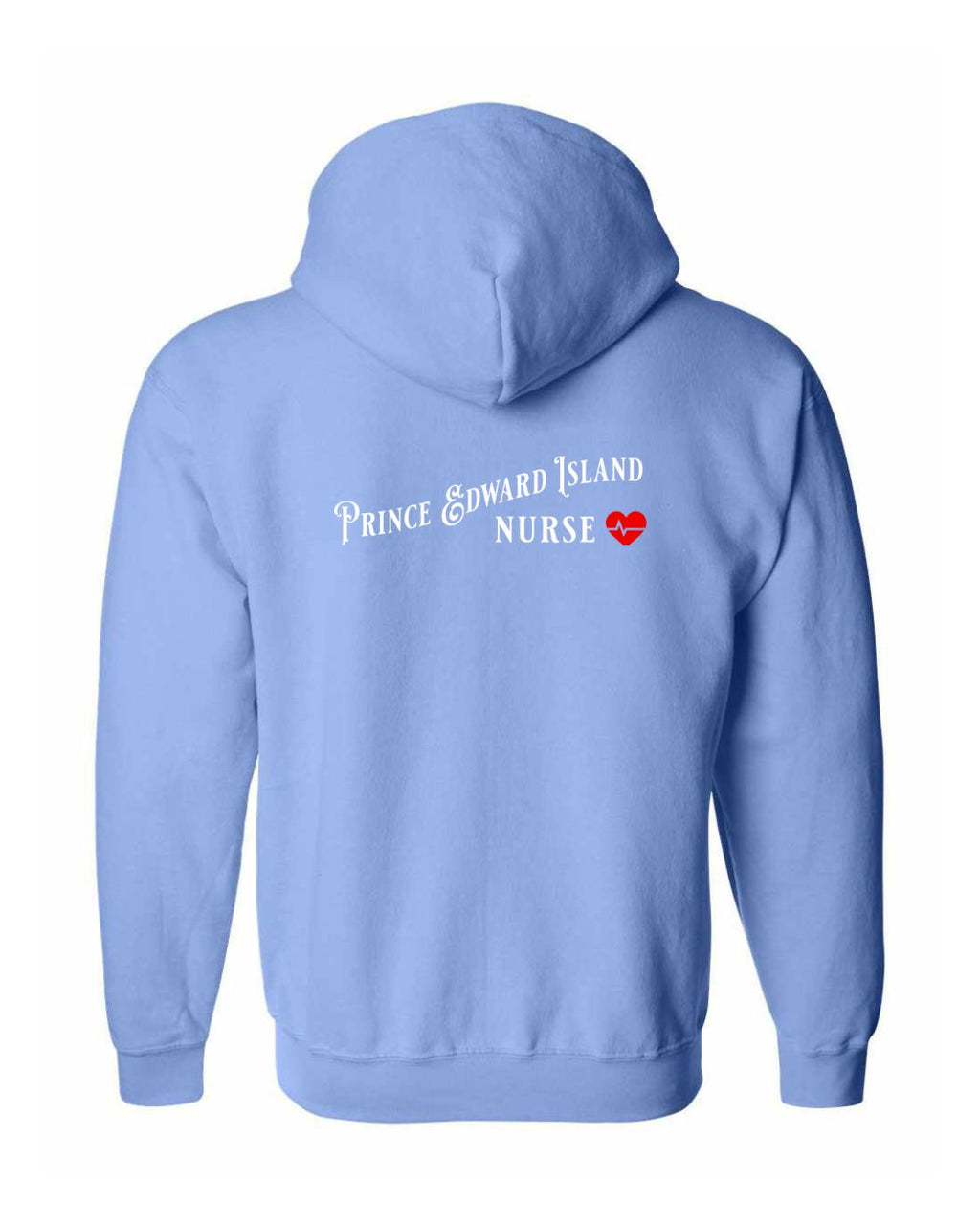 PEI Nurse Left Chest and Back Zip Hoodie - Unisex