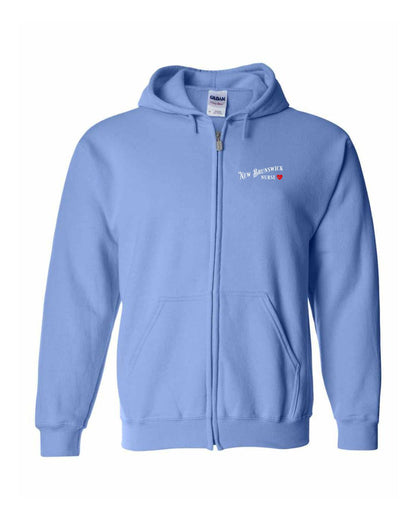 New Brunswick Nurse Left Chest and Back Zip Hoodie