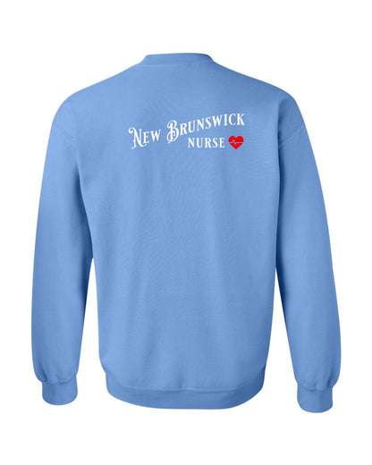New Brunswick Nurse Left Chest and Back Sweatshirt