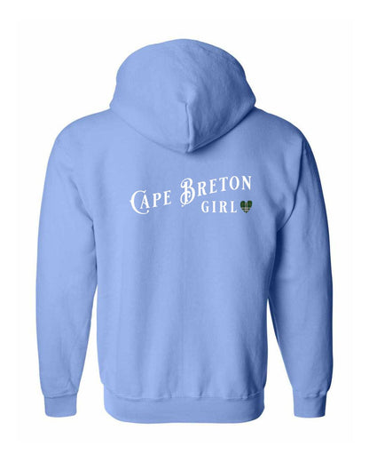 Cape Breton Girl Tartan Left Chest and Back Zip Hoodie
