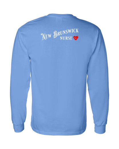 New Brunswick Nurse Left Chest and Back Long Sleeve