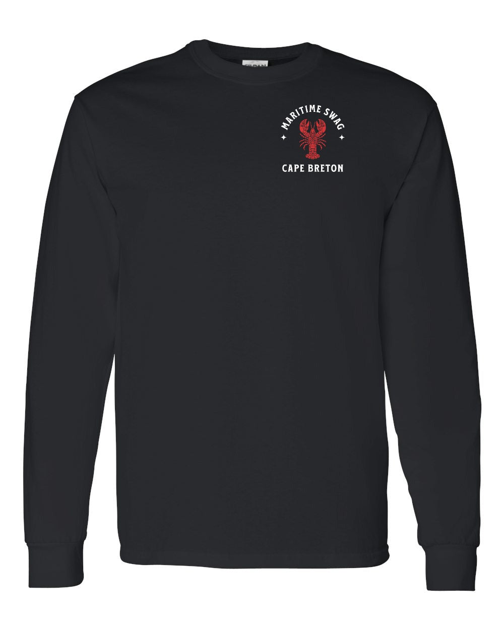 Maritime Swag Cape Breton Mandala Red Lobster Left Chest Long Sleeve Tee