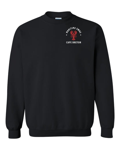 Maritime Swag Cape Breton Mandala Red Lobster Left Chest Crewneck Sweatshirt