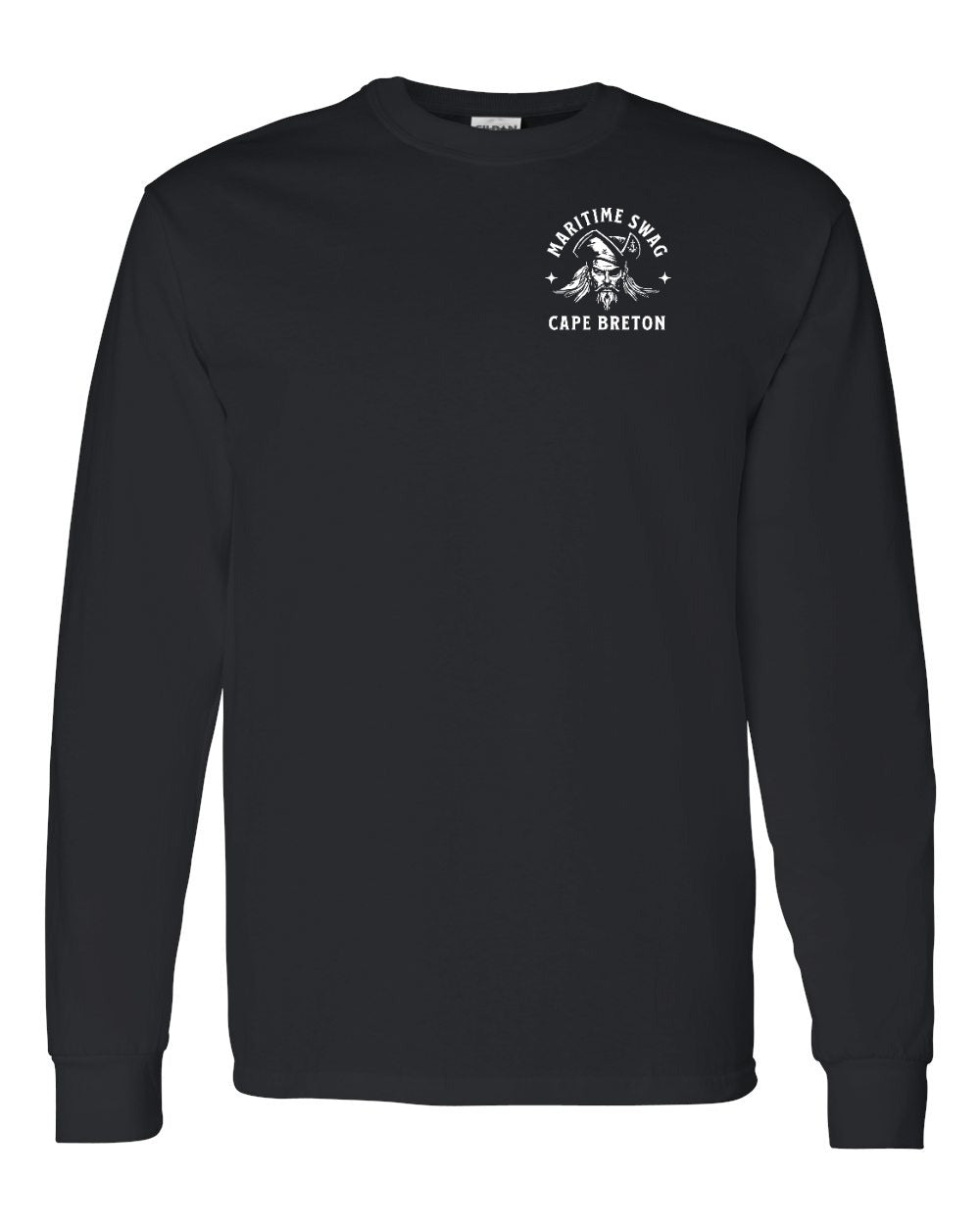 Maritime Swag Cape Breton Pirate Left Chest Long Sleeve Tee