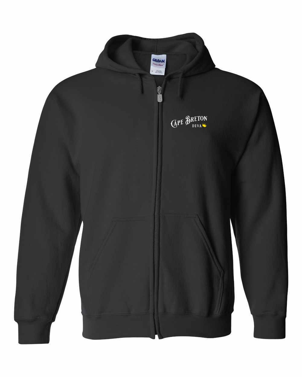 CB Diva Left Chest and Back Zip Hoodie - Unisex