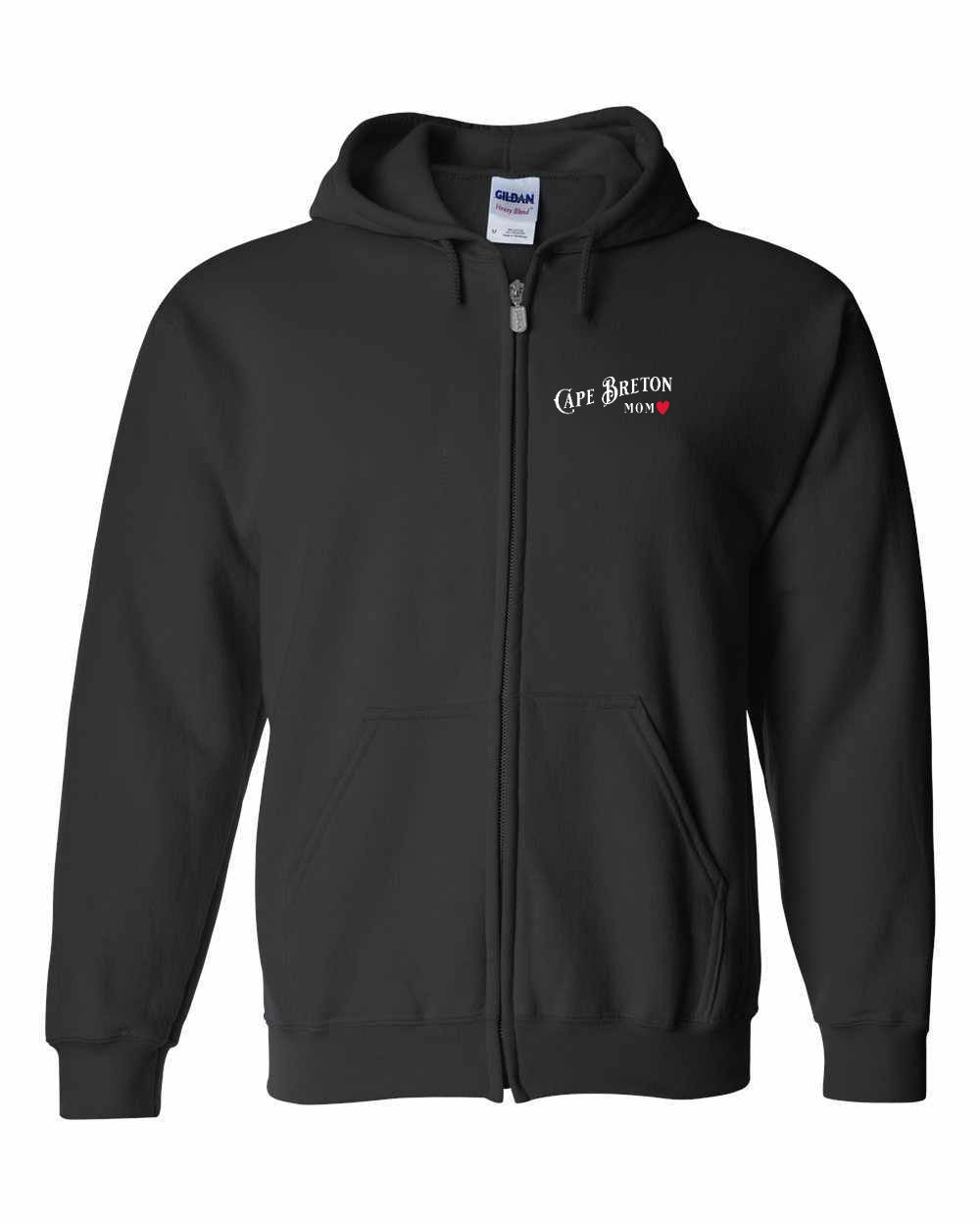 CB Mom Left Chest and Back Zip Hoodie - Unisex