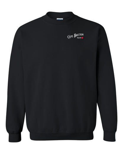 Cape Breton Mom Left Chest and Back Crewneck Sweatshirt