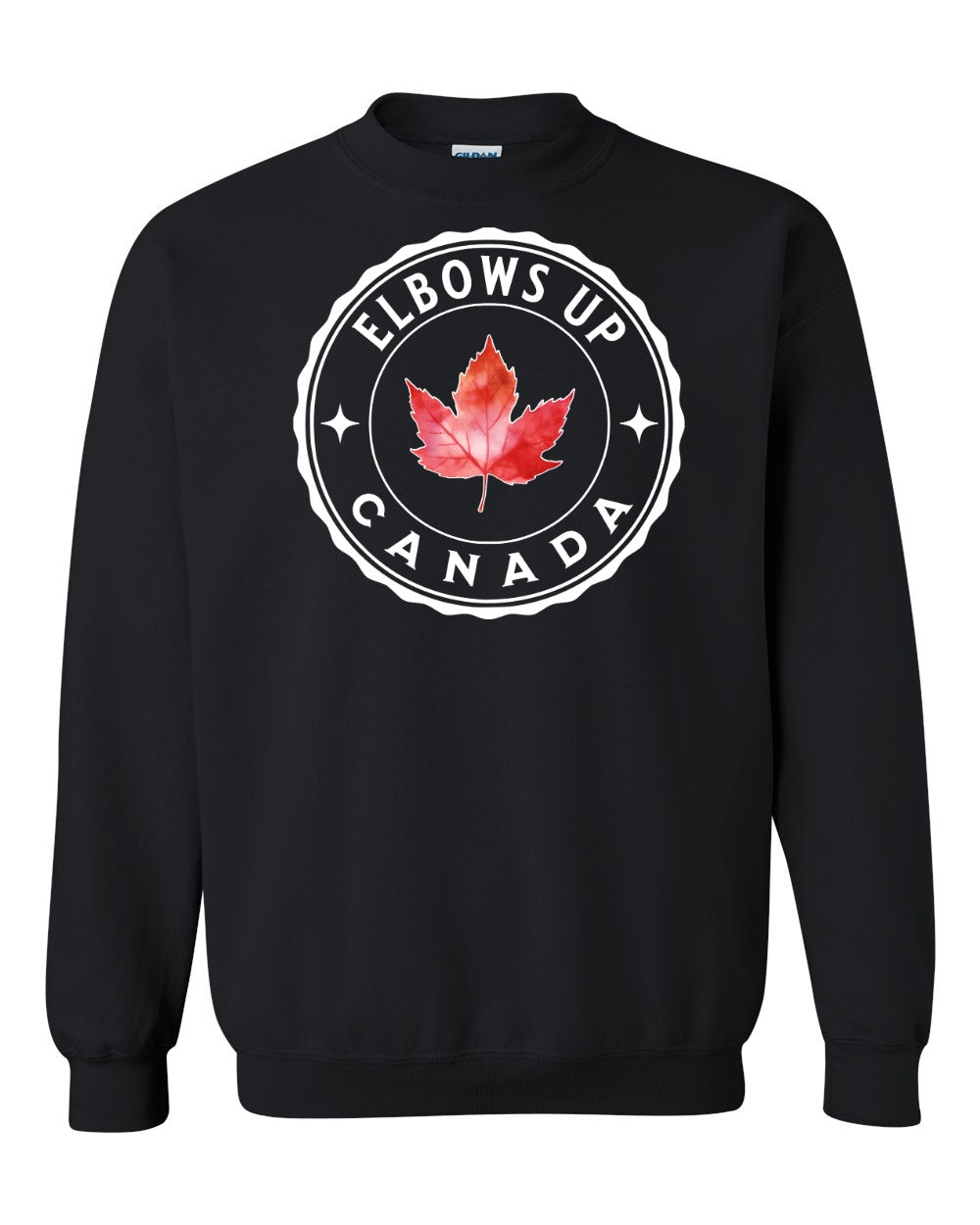 Elbows up Leaf Crewneck Sweatshirt - Gildan Canada (sewn Internationally) - Unisex