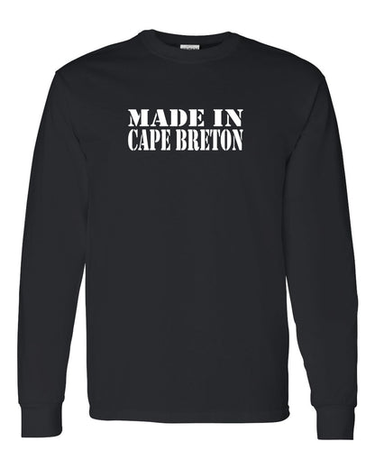 Made In Cape Breton White Full Long Sleeve Tee