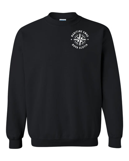 Maritime Swag Nova Scotia Compass Left Chest crew-neck