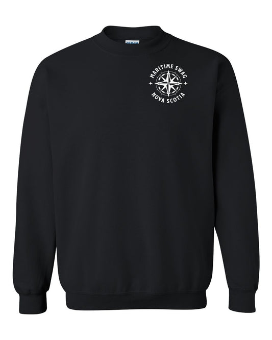 Maritime Swag Nova Scotia Compass Left Chest and Back crew-neck