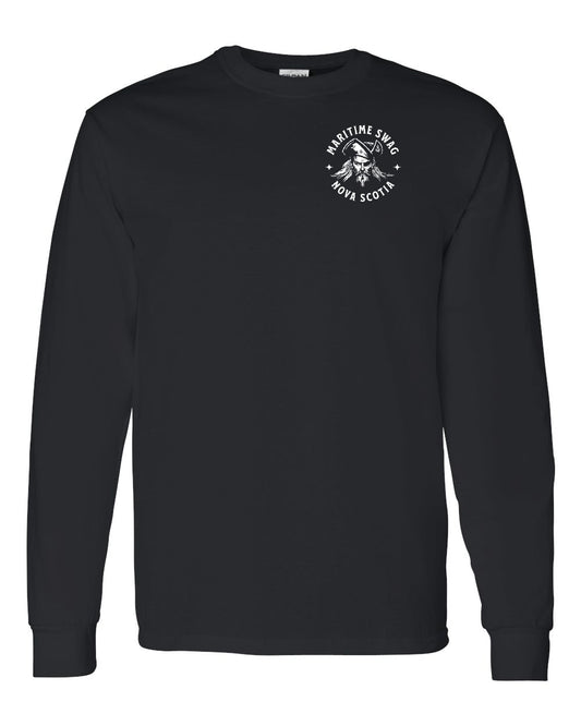 Maritime Swag Nova Scotia Pirate Left Chest and Back Long Sleeve Tee