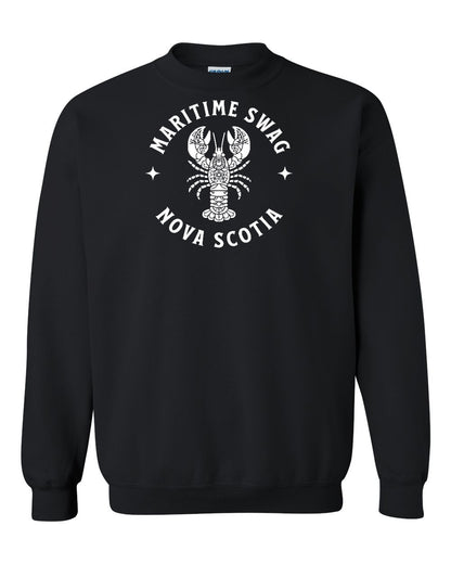 Maritime Swag Nova Scotia Mandala white Lobster Full crew-neck
