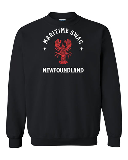 Maritime Swag Newfoundland Mandala Red Lobster Full Crewneck Sweatshirt