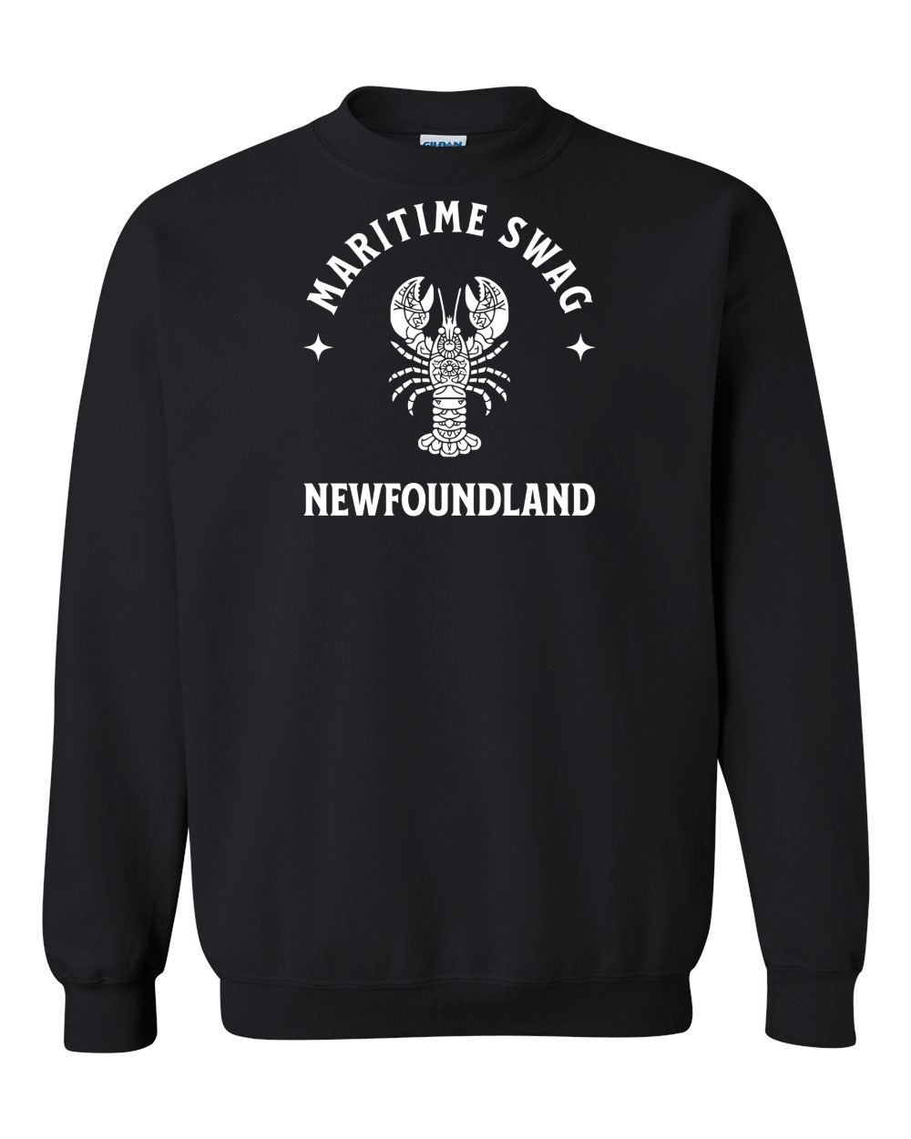 Maritime Swag NFLD Mandala white Lobster Crewneck Sweatshirt - Unisex