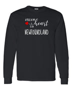 A piece of My heart in NFLD (Red Heart) Long Sleeve - Unisex