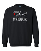 A piece of My heart in NFLD (Red Heart) Crewneck Sweatshirt - Unisex