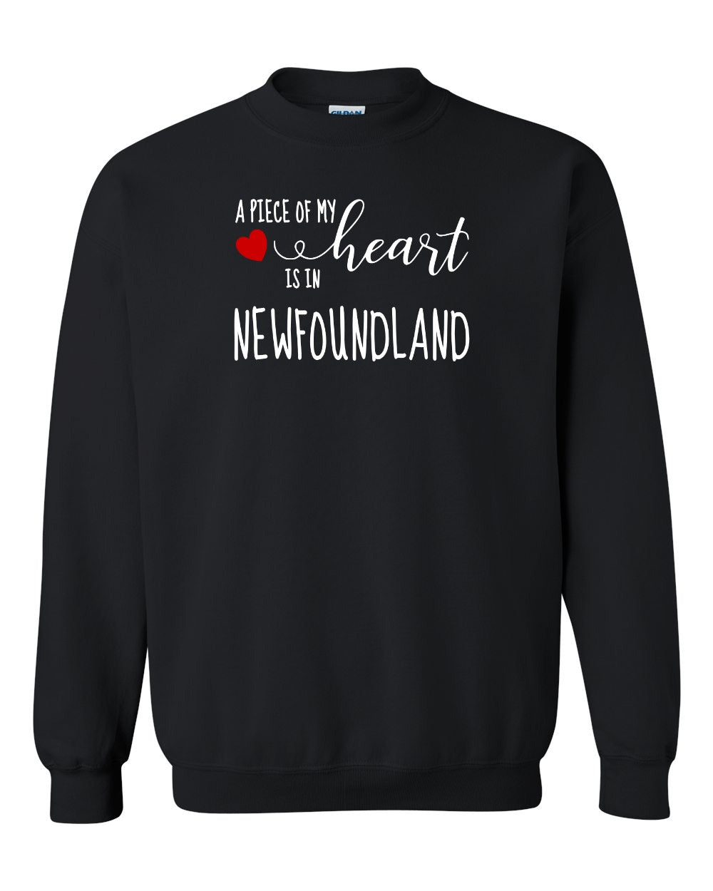 A piece of My heart in NFLD (Red Heart) Crewneck Sweatshirt - Unisex