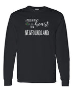 A piece of My heart in NFLD Tartan Heart Long Sleeve - Unisex