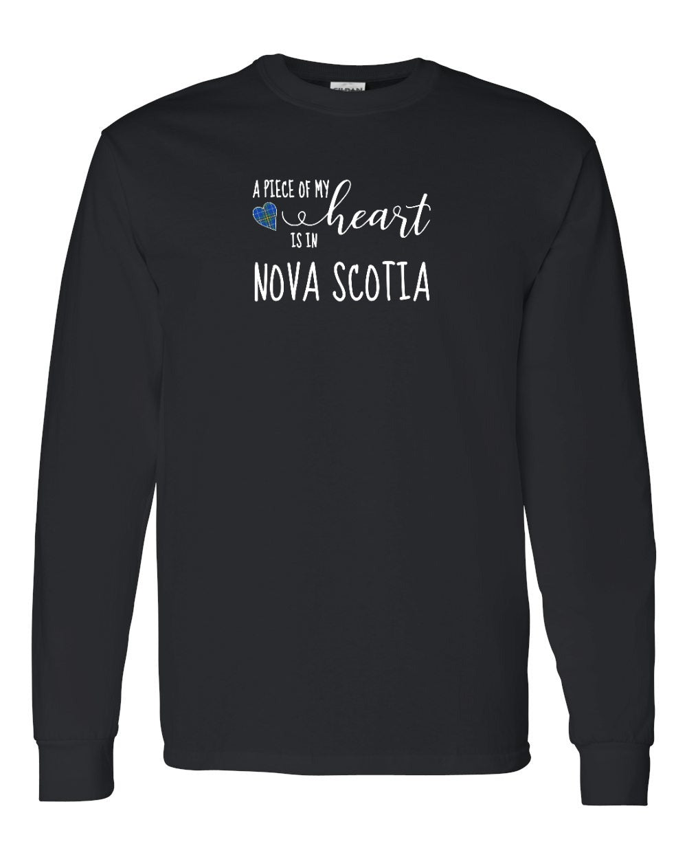 A piece of My heart in NS Tartan Heart Long Sleeve Tee - Unisex