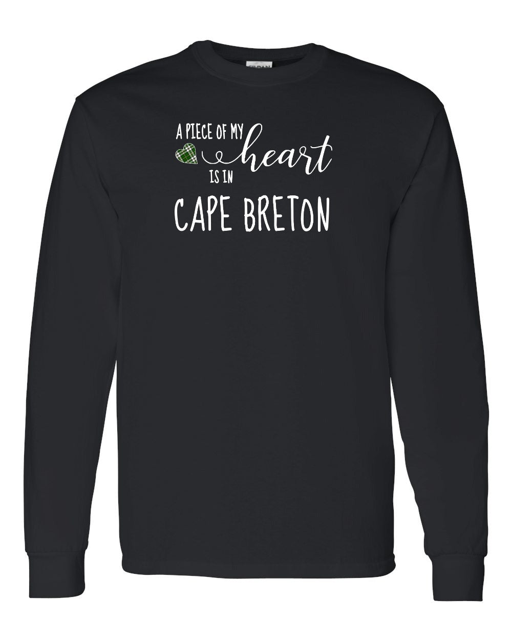 A piece of My heart in Cape Breton (Tartan Heart) Full Long Sleeve Tee