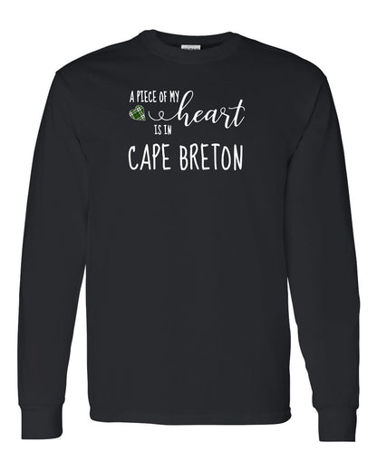 A piece of My heart in Cape Breton (Tartan Heart) Full Long Sleeve Tee