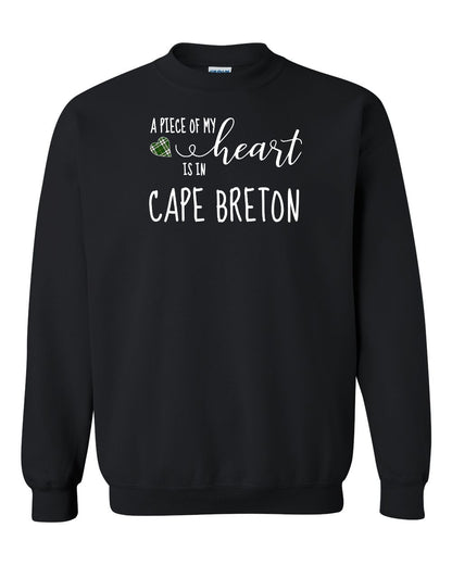 A piece of My heart in Cape Breton (Tartan Heart) Full Crewneck Sweatshirt