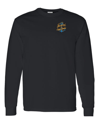 Anchored in Cape Breton (New Design) Left Chest Long Sleeve Tee