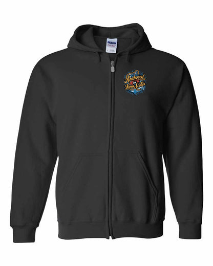 Anchored In Nova Scotia (Old Design) Left Chest zip-hoodie