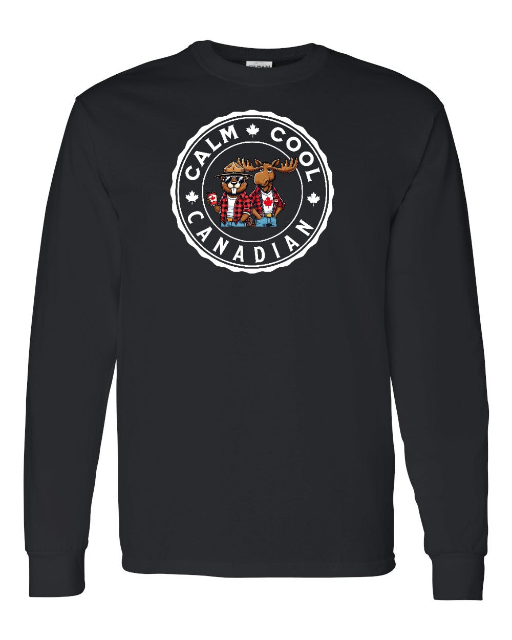 Calm Cool Moose and Beaver Full Long Sleeve