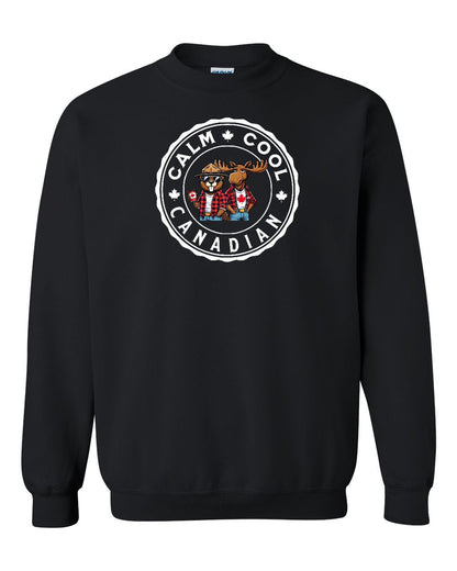 Calm Cool Moose and Beaver Full Crewneck
