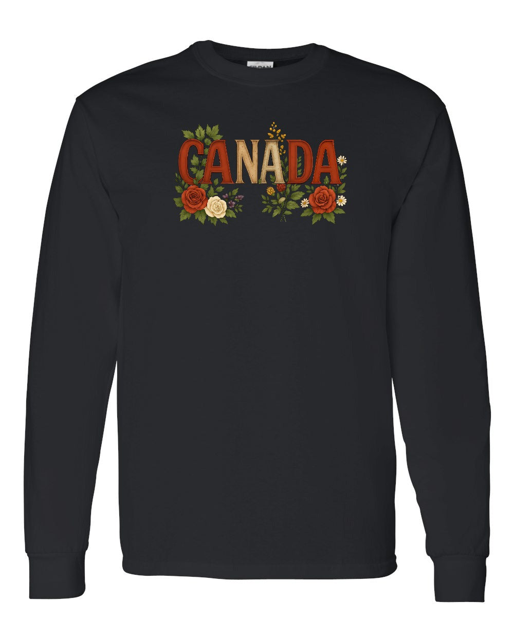 Canada Flowers Long Sleeve - Gildan Canada (sewn Internationally) - Unisex