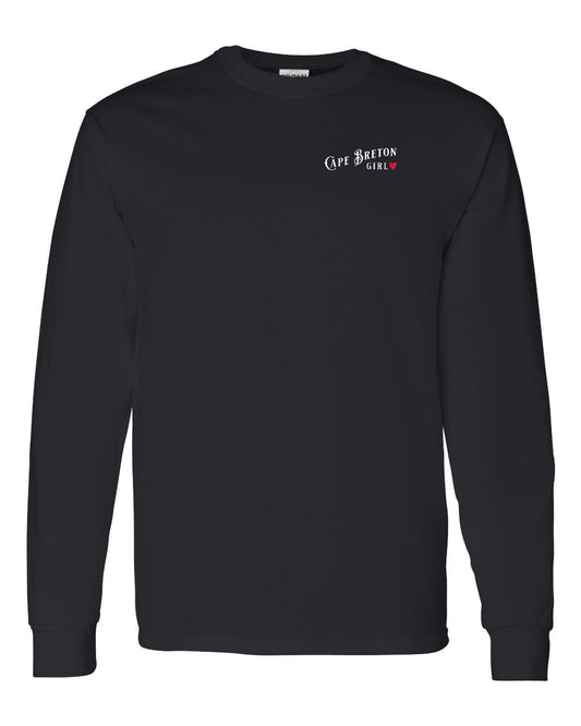 Cape Breton Girl Left Chest and Back Long Sleeve Tee