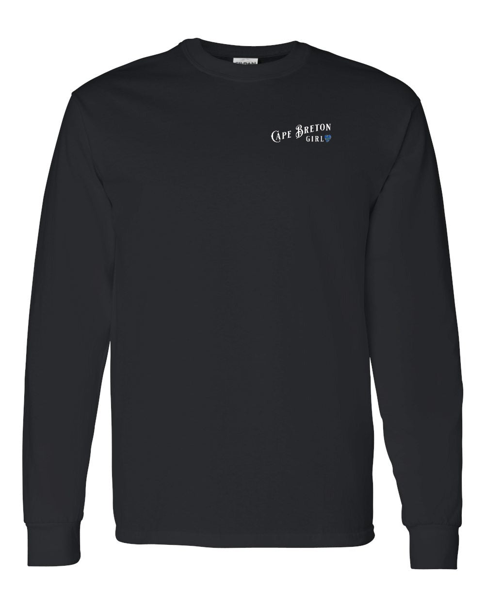 Cape Breton Girl Tartan Left Chest and Back Long Sleeve Tee