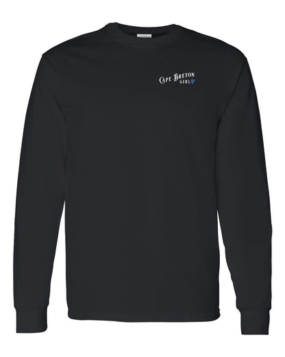 Cape Breton Girl Tartan Left Chest and Back Long Sleeve Tee