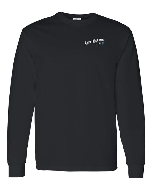 Cape Breton Girl Tartan Left Chest and Back Long Sleeve Tee