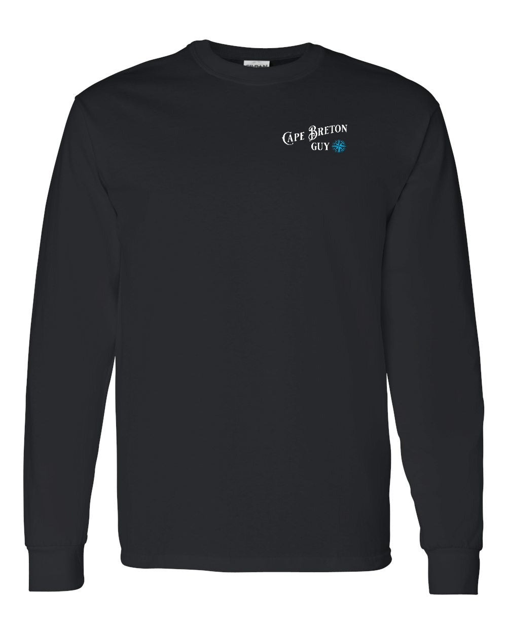 CB Guy Blue Left Chest and Back Long Sleeve Tee - Unisex