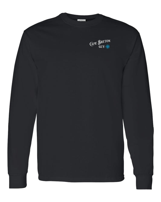 Cape Breton Guy blue Left Chest and Back Long Sleeve Tee