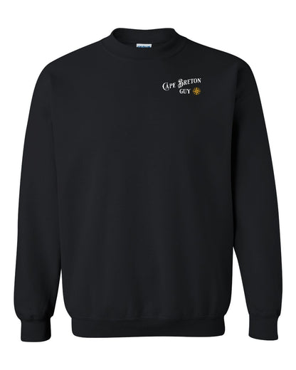 Cape Breton Guy yellow Left Chest and Back Crewneck Sweatshirt
