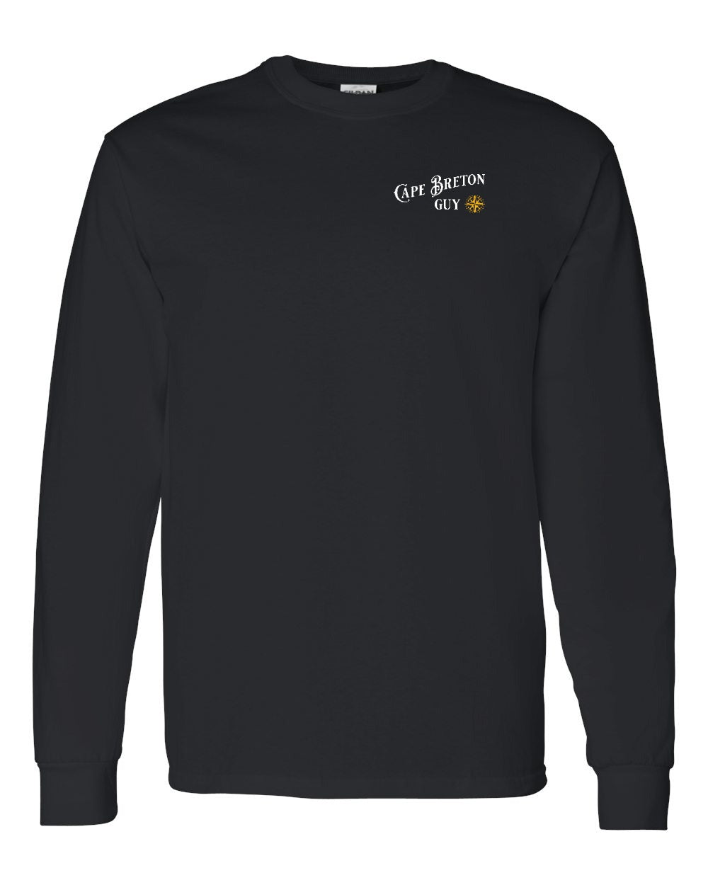 CB Guy Yellow Compass Left Chest and Back Long Sleeve Tee - Unisex