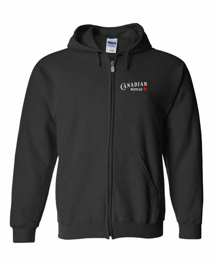 Canadian Woman Left Chest Zip Hoodie - Gildan Canada (sewn Internationally)
