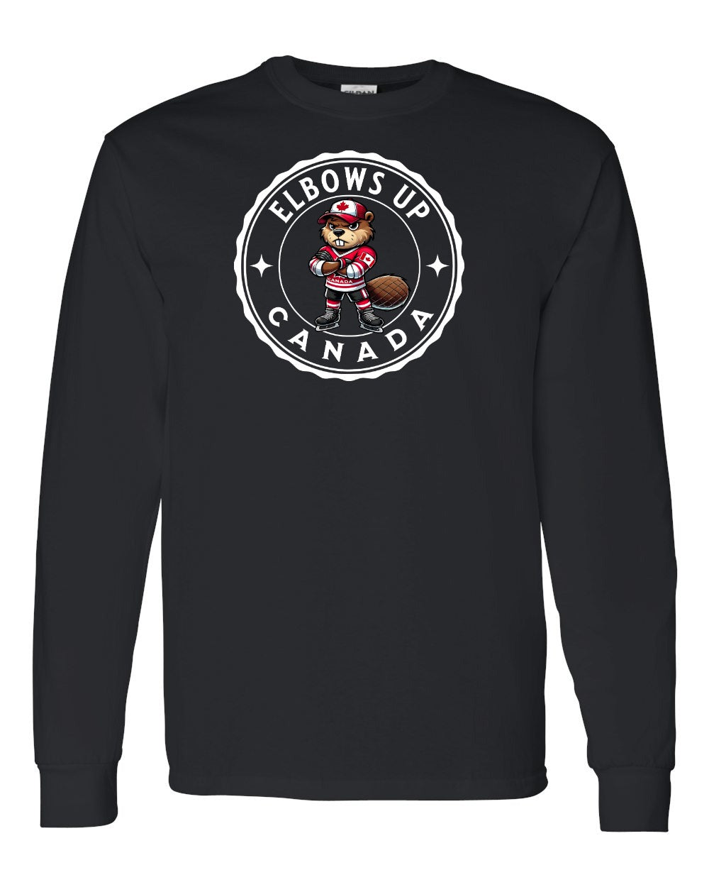 Elbows up Beaver Long Sleeve - Gildan Canada (sewn Internationally) - Unisex