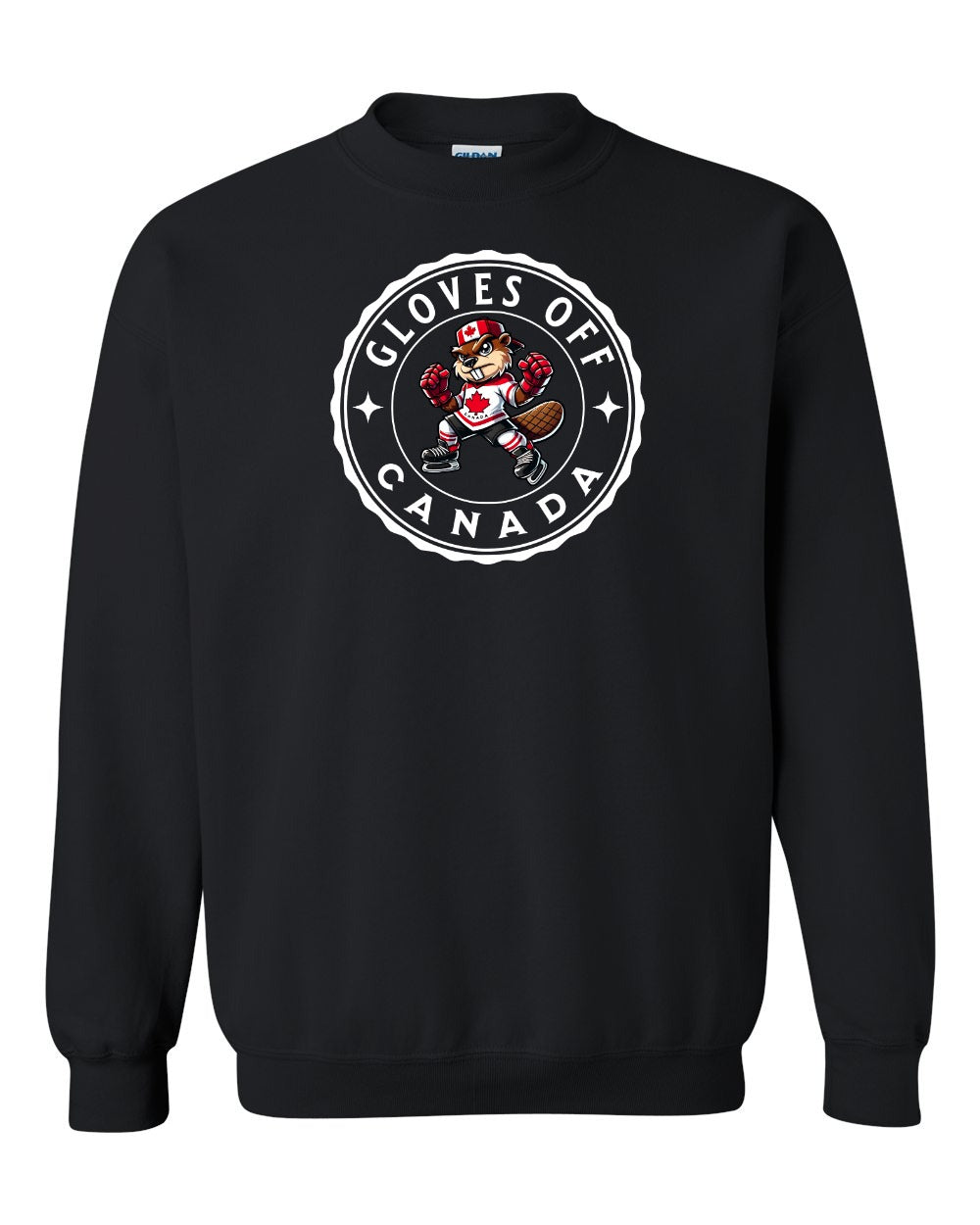 Gloves Off Beaver Crewneck Sweatshirt - Gildan Canada (sewn Internationally) - Unisex