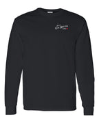 Just a CB Girl Red Heart Left Chest and Back Long Sleeve Tee - Unisex
