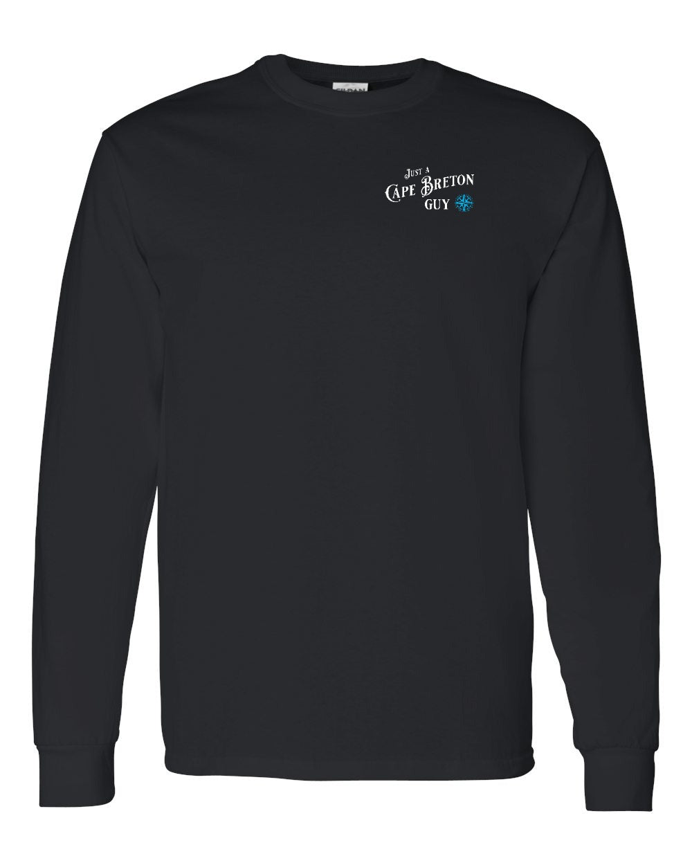 Just a CB Guy Blue Left Chest and Back Long Sleeve Tee - Unisex