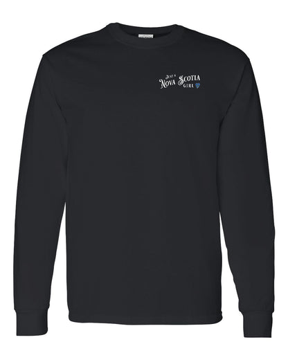 Just a Nova Scotia Girl Tartan Left Chest Long Sleeve Tee
