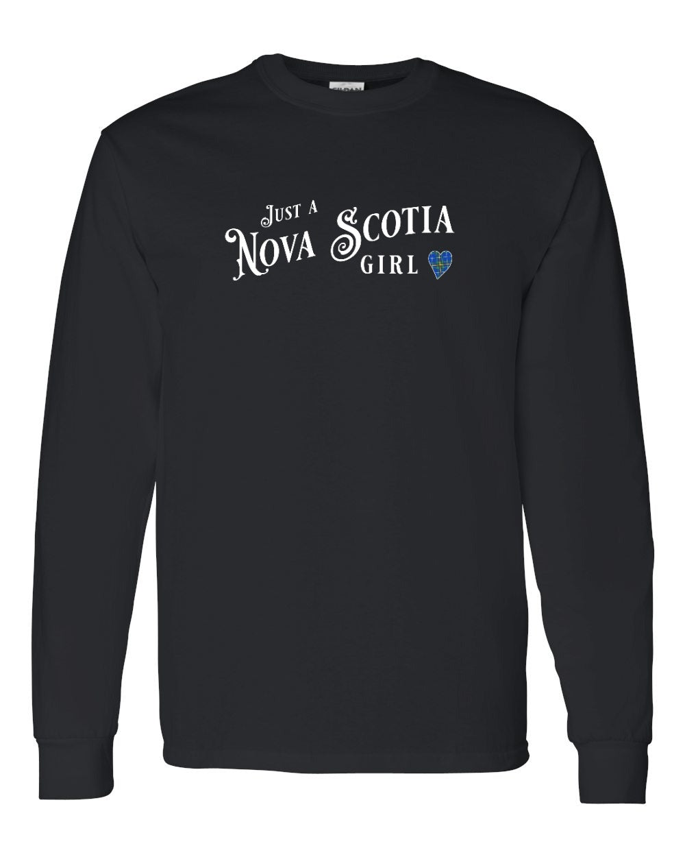 Just a Nova Scotia Girl Tartan Full Long Sleeve Tee
